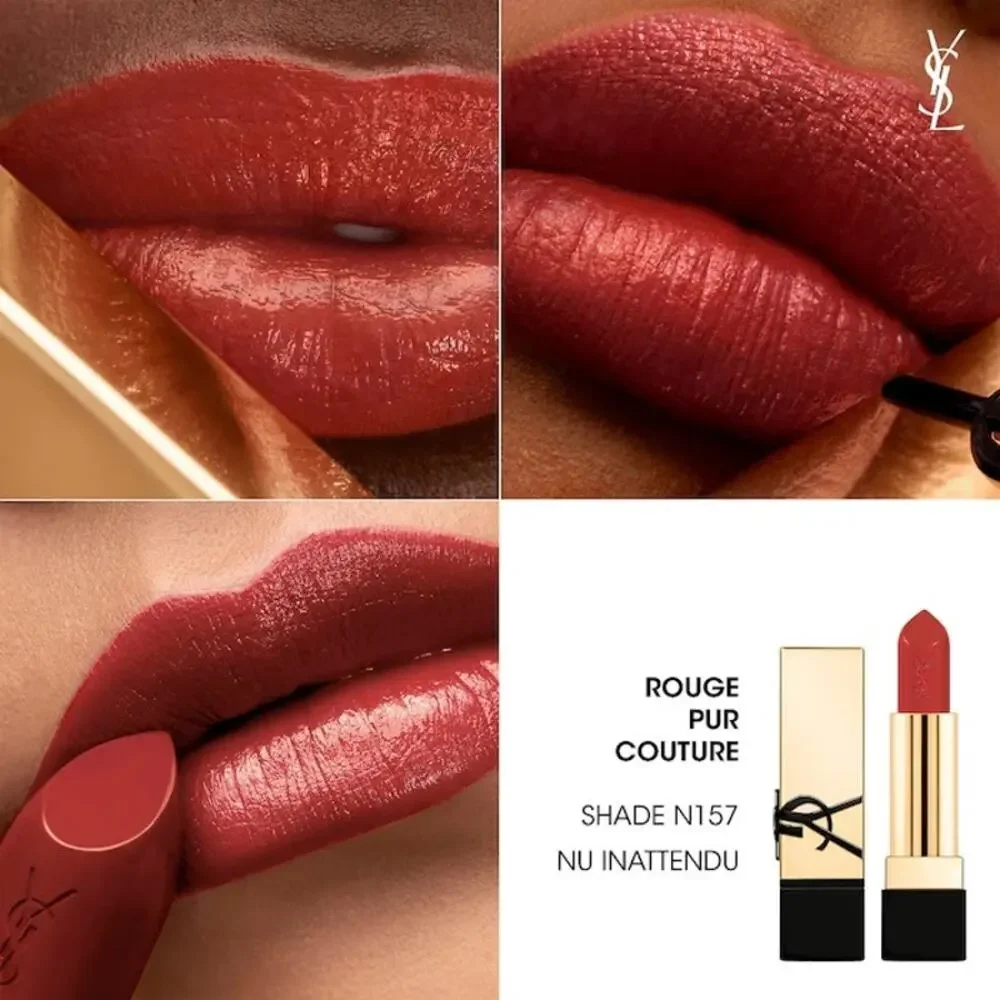 YSL Rouge Pur Couture Satin Lipstick N157 Nu Inattendu 3.8g with Box